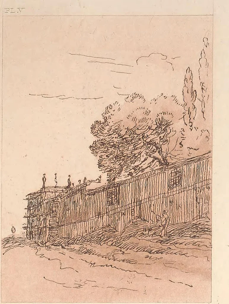 An illustration from Original designs of the most celebrated masters of the Bolognese, Roman, Florentine, and Venetian schools; comprising some of the works of Leonardo da Vinci, the Caracci, Claude Lorraine, Raphael, Michel Angelo, the Poussins, and others, in His Majesty's collection;, 1812, leaf 176