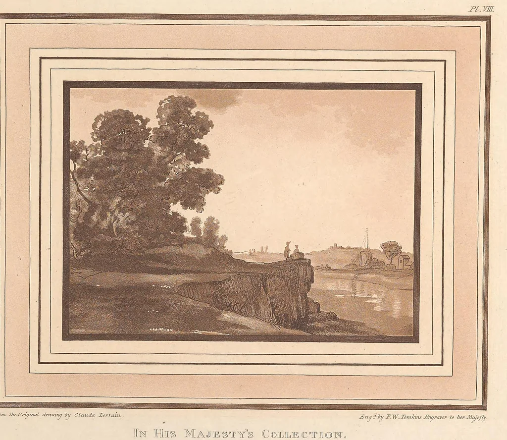 An illustration from Original designs of the most celebrated masters of the Bolognese, Roman, Florentine, and Venetian schools; comprising some of the works of Leonardo da Vinci, the Caracci, Claude Lorraine, Raphael, Michel Angelo, the Poussins, and others, in His Majesty's collection;, 1812, leaf 184
