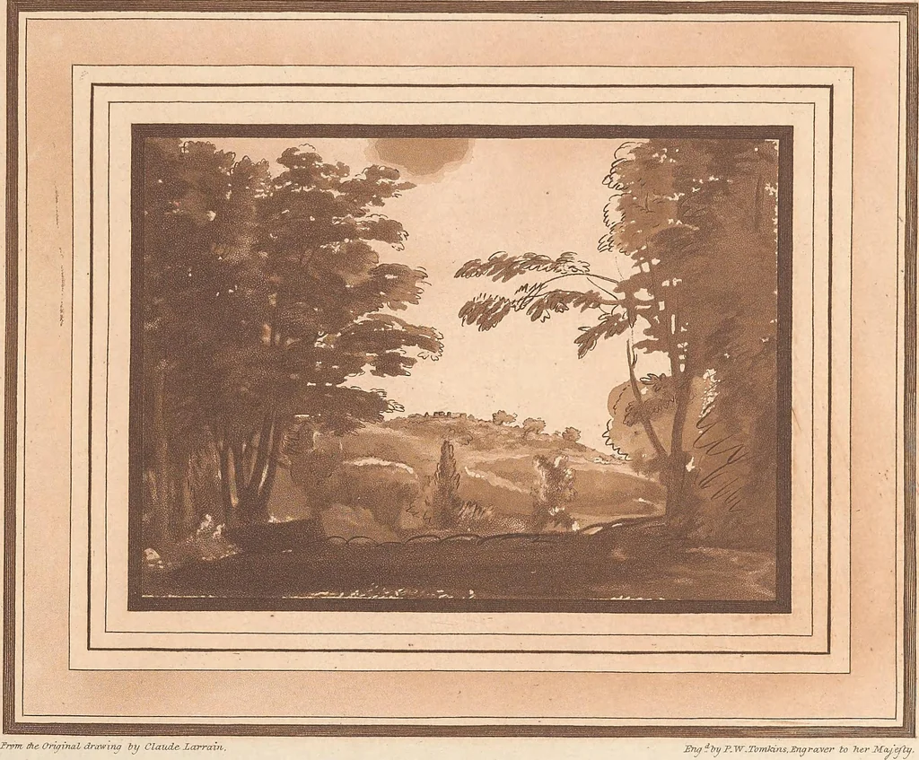 An illustration from Original designs of the most celebrated masters of the Bolognese, Roman, Florentine, and Venetian schools; comprising some of the works of Leonardo da Vinci, the Caracci, Claude Lorraine, Raphael, Michel Angelo, the Poussins, and others, in His Majesty's collection;, 1812, leaf 188