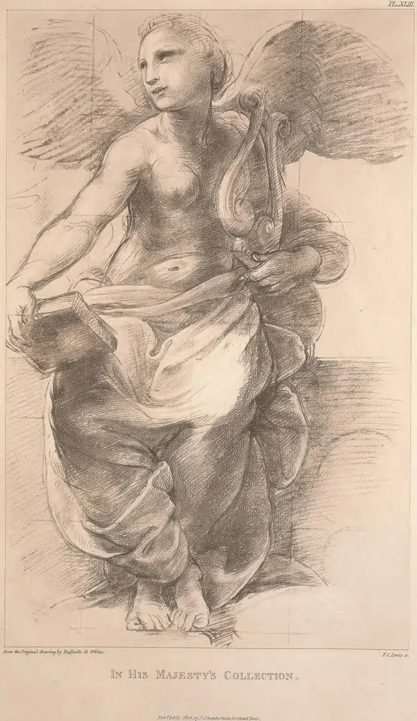 An illustration from Original designs of the most celebrated masters of the Bolognese, Roman, Florentine, and Venetian schools; comprising some of the works of Leonardo da Vinci, the Caracci, Claude Lorraine, Raphael, Michel Angelo, the Poussins, and others, in His Majesty's collection;, 1812, leaf 198