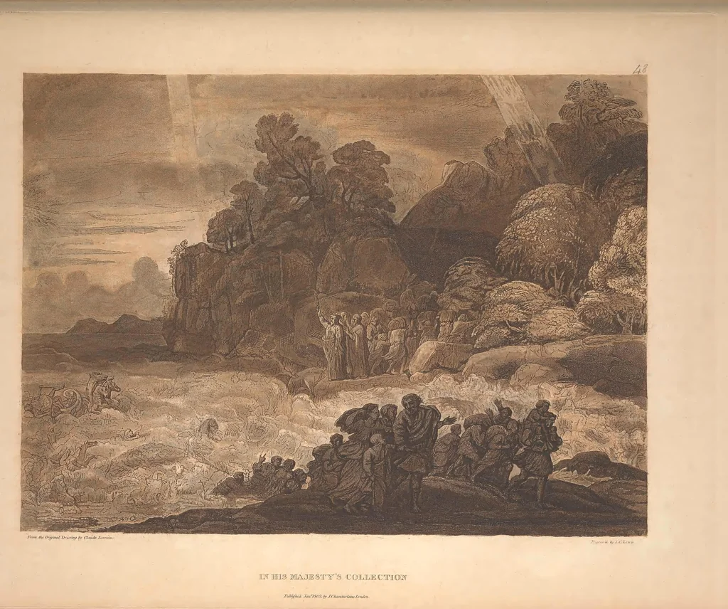 An illustration from Original designs of the most celebrated masters of the Bolognese, Roman, Florentine, and Venetian schools; comprising some of the works of Leonardo da Vinci, the Caracci, Claude Lorraine, Raphael, Michel Angelo, the Poussins, and others, in His Majesty's collection;, 1812, leaf 214