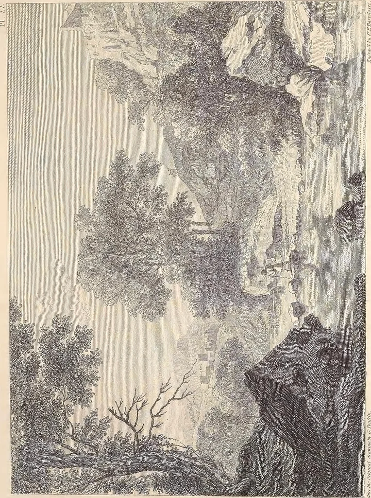 An illustration from Original designs of the most celebrated masters of the Bolognese, Roman, Florentine, and Venetian schools; comprising some of the works of Leonardo da Vinci, the Caracci, Claude Lorraine, Raphael, Michel Angelo, the Poussins, and others, in His Majesty's collection;, 1812, leaf 226