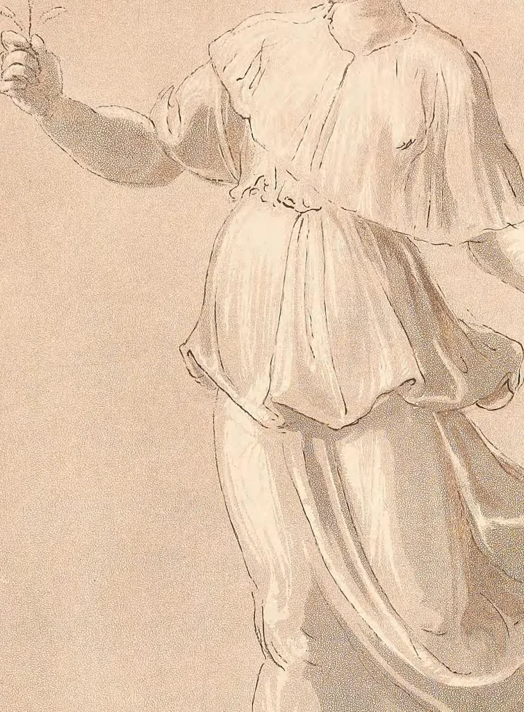 An illustration from Original designs of the most celebrated masters of the Bolognese, Roman, Florentine, and Venetian schools; comprising some of the works of Leonardo da Vinci, the Caracci, Claude Lorraine, Raphael, Michel Angelo, the Poussins, and others, in His Majesty's collection;, 1812, leaf 230