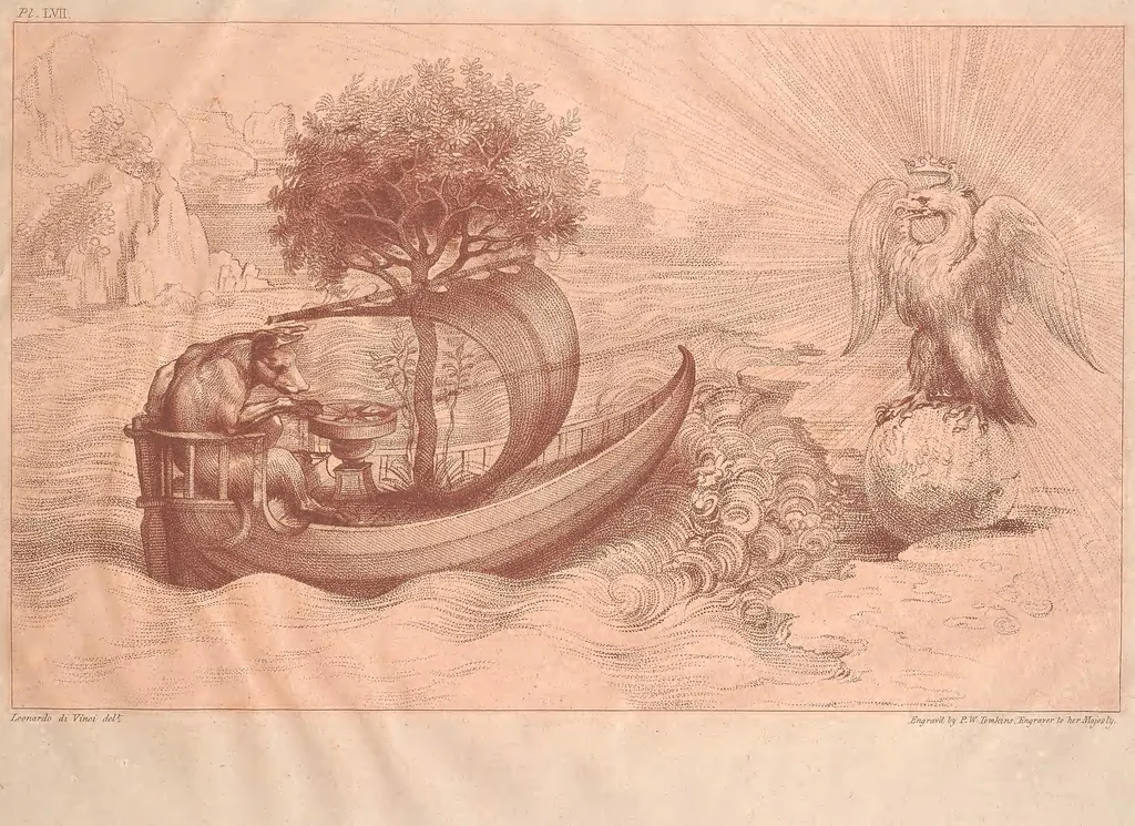 An illustration from Original designs of the most celebrated masters of the Bolognese, Roman, Florentine, and Venetian schools; comprising some of the works of Leonardo da Vinci, the Caracci, Claude Lorraine, Raphael, Michel Angelo, the Poussins, and others, in His Majesty's collection;, 1812, leaf 246