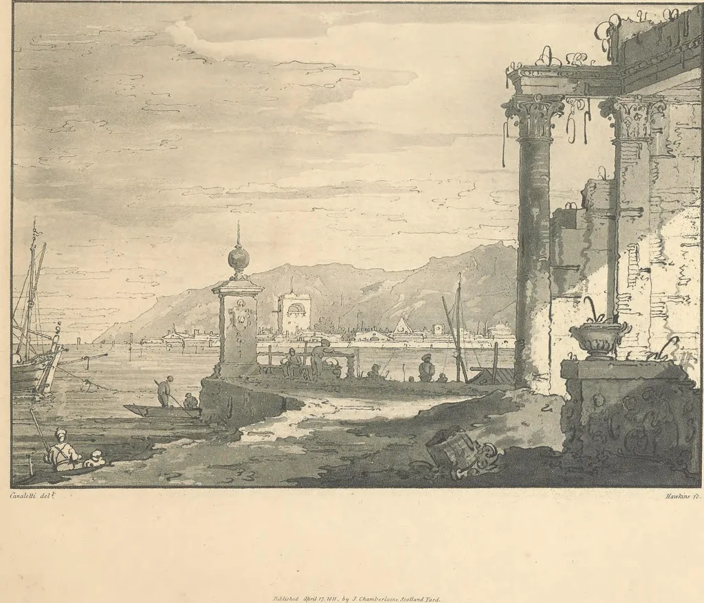 An illustration from Original designs of the most celebrated masters of the Bolognese, Roman, Florentine, and Venetian schools; comprising some of the works of Leonardo da Vinci, the Caracci, Claude Lorraine, Raphael, Michel Angelo, the Poussins, and others, in His Majesty's collection;, 1812, leaf 250