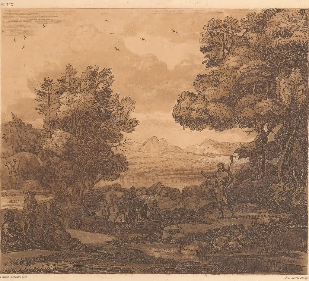 An illustration from Original designs of the most celebrated masters of the Bolognese, Roman, Florentine, and Venetian schools; comprising some of the works of Leonardo da Vinci, the Caracci, Claude Lorraine, Raphael, Michel Angelo, the Poussins, and others, in His Majesty's collection;, 1812, leaf 254
