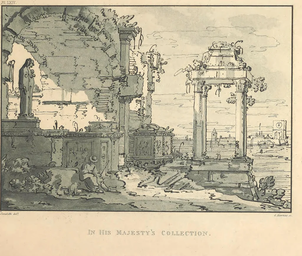 An illustration from Original designs of the most celebrated masters of the Bolognese, Roman, Florentine, and Venetian schools; comprising some of the works of Leonardo da Vinci, the Caracci, Claude Lorraine, Raphael, Michel Angelo, the Poussins, and others, in His Majesty's collection;, 1812, leaf 270