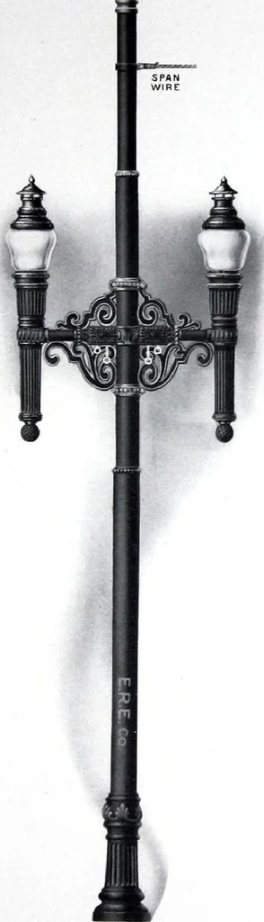 An illustration from Ornamental Street Lamp Posts, Mast Arms and Brackets, 1914, leaf 36