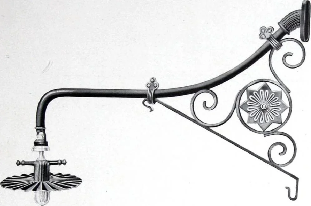 An illustration from Ornamental Street Lamp Posts, Mast Arms and Brackets, 1914, leaf 58