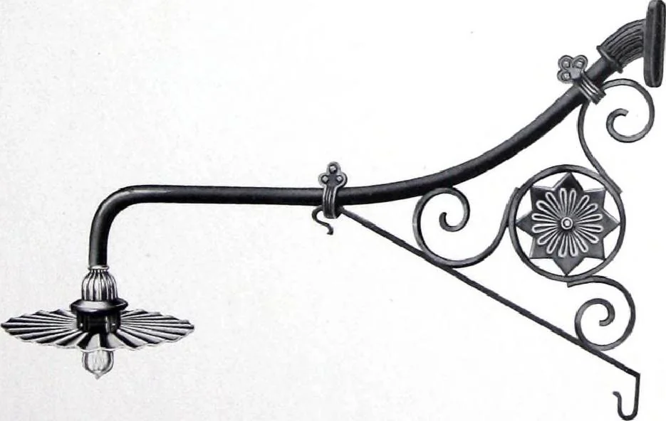 An illustration from Ornamental Street Lamp Posts, Mast Arms and Brackets, 1914, leaf 58