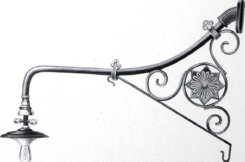An illustration from Ornamental Street Lamp Posts, Mast Arms and Brackets, 1914, leaf 59