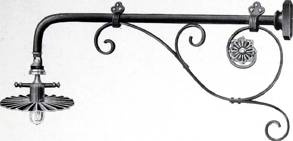 An illustration from Ornamental Street Lamp Posts, Mast Arms and Brackets, 1914, leaf 60