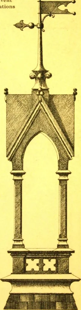 An illustration from Ornements pour l'architecture en zinc, cuivre, tole & plomb : travaux d'art sur dessins croquis & devis., 1912, leaf 10