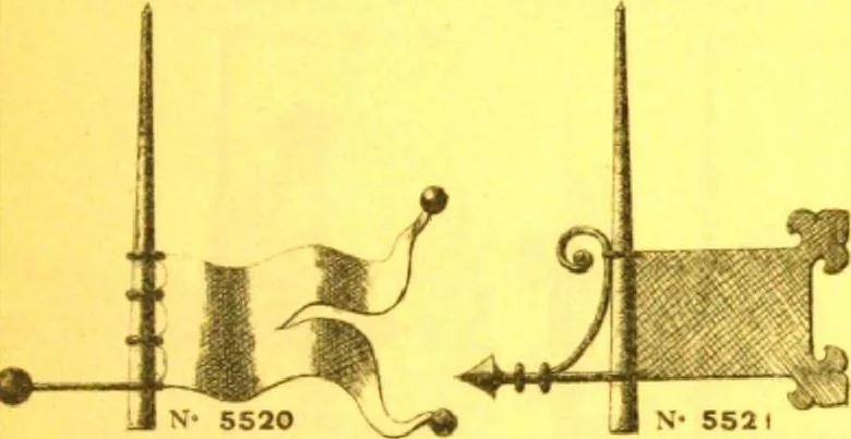An illustration from Ornements pour l'architecture en zinc, cuivre, tole & plomb : travaux d'art sur dessins croquis & devis., 1912, leaf 130