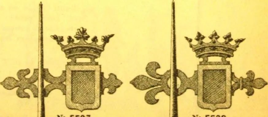 An illustration from Ornements pour l'architecture en zinc, cuivre, tole & plomb : travaux d'art sur dessins croquis & devis., 1912, leaf 130