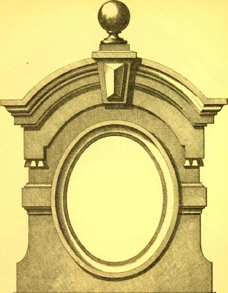 An illustration from Ornements pour l'architecture en zinc, cuivre, tole & plomb : travaux d'art sur dessins croquis & devis., 1912, leaf 136