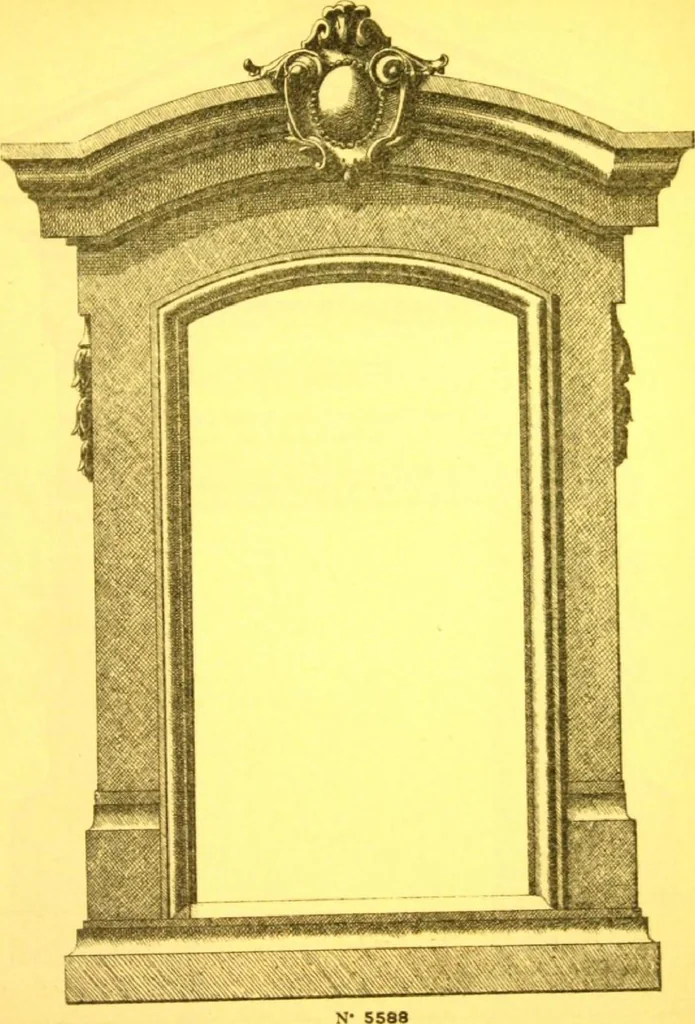 An illustration from Ornements pour l'architecture en zinc, cuivre, tole & plomb : travaux d'art sur dessins croquis & devis., 1912, leaf 142