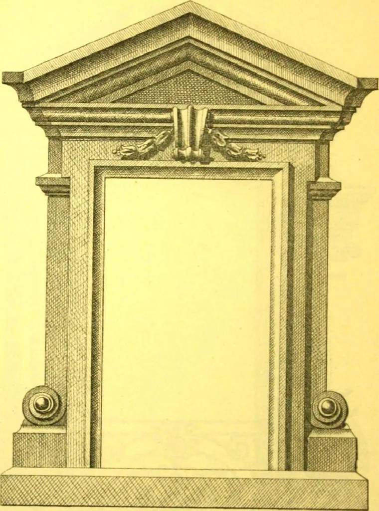 An illustration from Ornements pour l'architecture en zinc, cuivre, tole & plomb : travaux d'art sur dessins croquis & devis., 1912, leaf 151