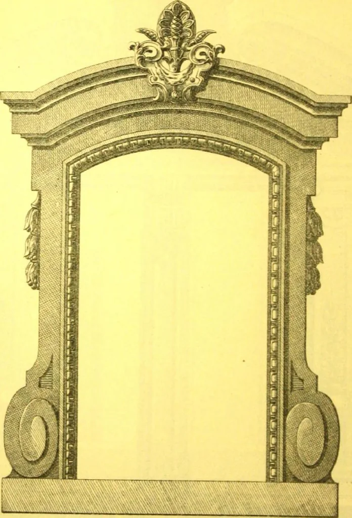 An illustration from Ornements pour l'architecture en zinc, cuivre, tole & plomb : travaux d'art sur dessins croquis & devis., 1912, leaf 153