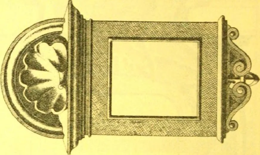 An illustration from Ornements pour l'architecture en zinc, cuivre, tole & plomb : travaux d'art sur dessins croquis & devis., 1912, leaf 157