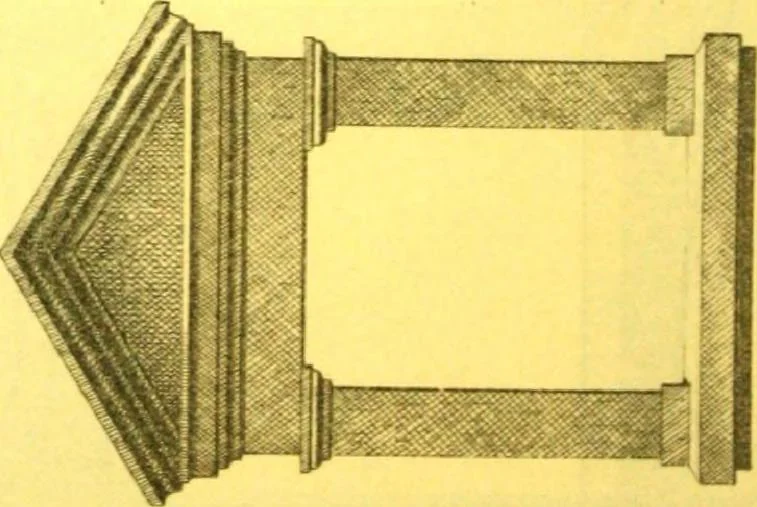 An illustration from Ornements pour l'architecture en zinc, cuivre, tole & plomb : travaux d'art sur dessins croquis & devis., 1912, leaf 157