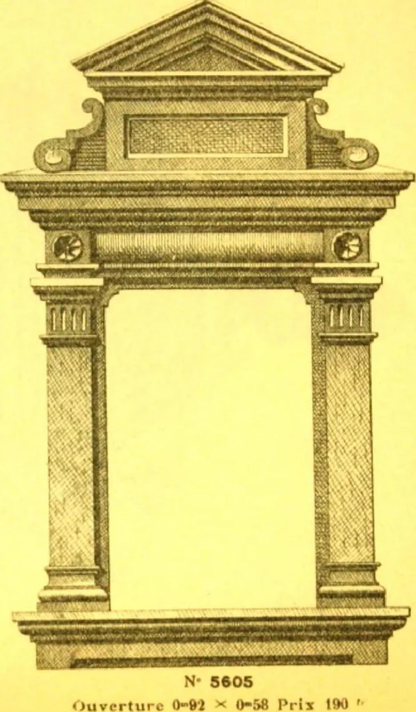 An illustration from Ornements pour l'architecture en zinc, cuivre, tole & plomb : travaux d'art sur dessins croquis & devis., 1912, leaf 158