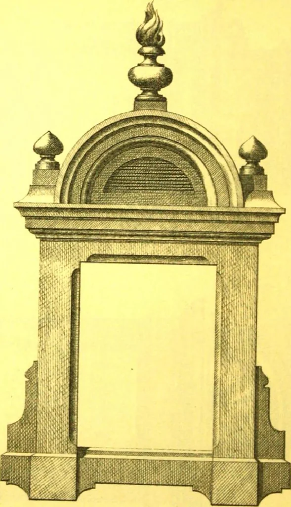 An illustration from Ornements pour l'architecture en zinc, cuivre, tole & plomb : travaux d'art sur dessins croquis & devis., 1912, leaf 159
