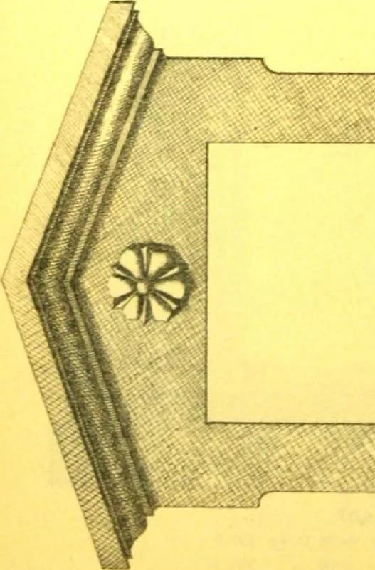 An illustration from Ornements pour l'architecture en zinc, cuivre, tole & plomb : travaux d'art sur dessins croquis & devis., 1912, leaf 161