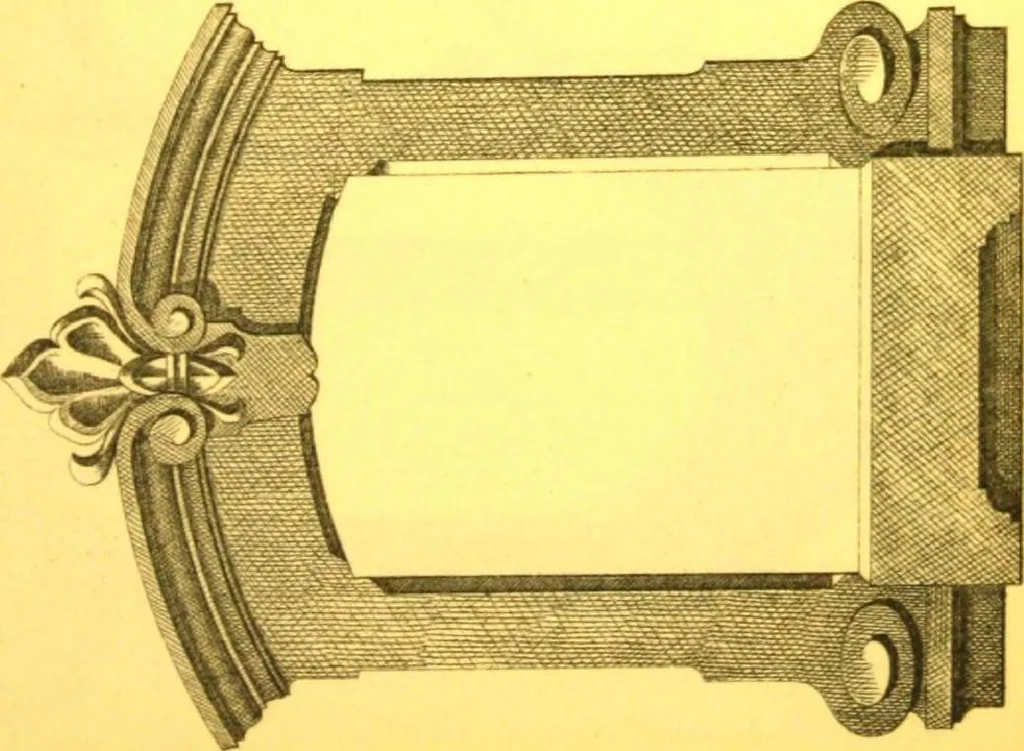 An illustration from Ornements pour l'architecture en zinc, cuivre, tole & plomb : travaux d'art sur dessins croquis & devis., 1912, leaf 162
