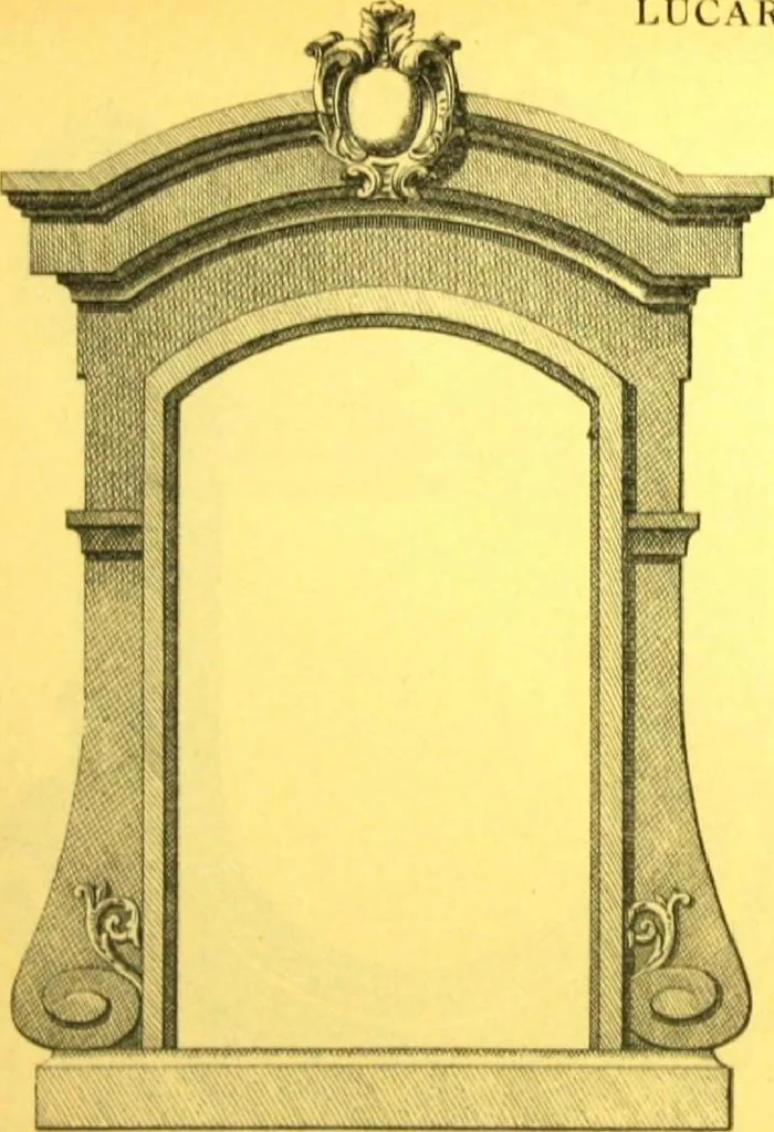 An illustration from Ornements pour l'architecture en zinc, cuivre, tole & plomb : travaux d'art sur dessins croquis & devis., 1912, leaf 167