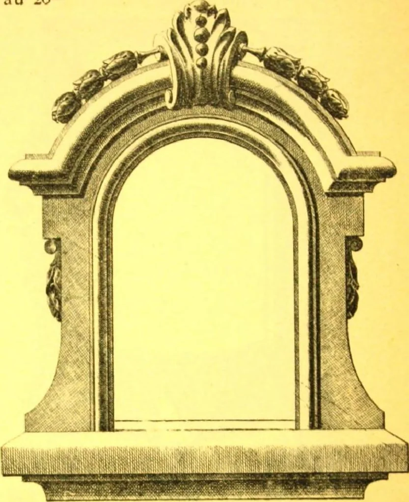 An illustration from Ornements pour l'architecture en zinc, cuivre, tole & plomb : travaux d'art sur dessins croquis & devis., 1912, leaf 168