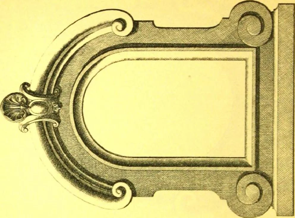 An illustration from Ornements pour l'architecture en zinc, cuivre, tole & plomb : travaux d'art sur dessins croquis & devis., 1912, leaf 171