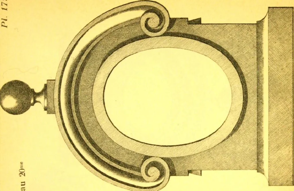 An illustration from Ornements pour l'architecture en zinc, cuivre, tole & plomb : travaux d'art sur dessins croquis & devis., 1912, leaf 180