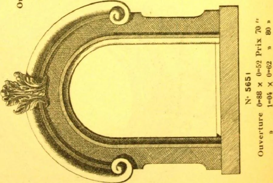 An illustration from Ornements pour l'architecture en zinc, cuivre, tole & plomb : travaux d'art sur dessins croquis & devis., 1912, leaf 182