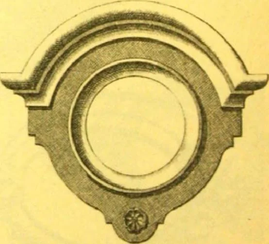 An illustration from Ornements pour l'architecture en zinc, cuivre, tole & plomb : travaux d'art sur dessins croquis & devis., 1912, leaf 199