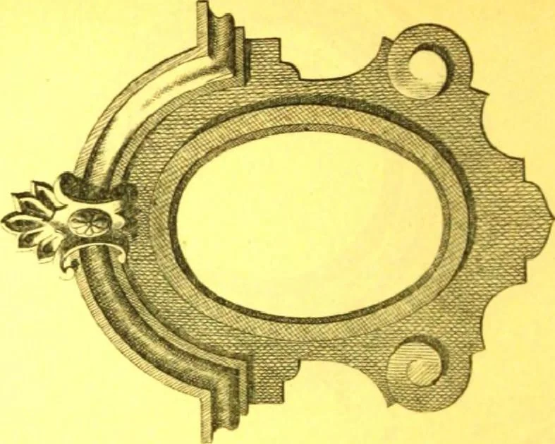 An illustration from Ornements pour l'architecture en zinc, cuivre, tole & plomb : travaux d'art sur dessins croquis & devis., 1912, leaf 203
