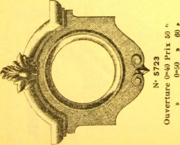 An illustration from Ornements pour l'architecture en zinc, cuivre, tole & plomb : travaux d'art sur dessins croquis & devis., 1912, leaf 206