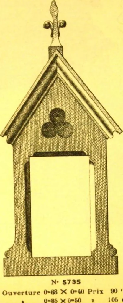 An illustration from Ornements pour l'architecture en zinc, cuivre, tole & plomb : travaux d'art sur dessins croquis & devis., 1912, leaf 208