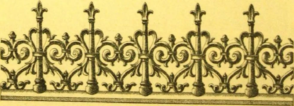 An illustration from Ornements pour l'architecture en zinc, cuivre, tole & plomb : travaux d'art sur dessins croquis & devis., 1912, leaf 21