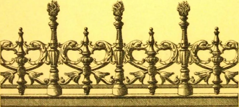 An illustration from Ornements pour l'architecture en zinc, cuivre, tole & plomb : travaux d'art sur dessins croquis & devis., 1912, leaf 22