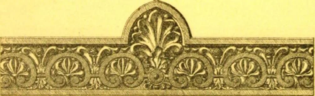 An illustration from Ornements pour l'architecture en zinc, cuivre, tole & plomb : travaux d'art sur dessins croquis & devis., 1912, leaf 236