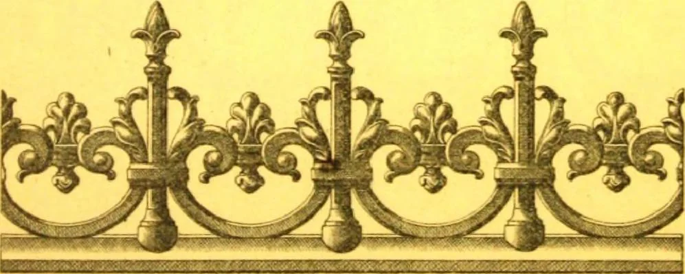 An illustration from Ornements pour l'architecture en zinc, cuivre, tole & plomb : travaux d'art sur dessins croquis & devis., 1912, leaf 24