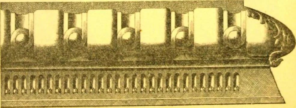 An illustration from Ornements pour l'architecture en zinc, cuivre, tole & plomb : travaux d'art sur dessins croquis & devis., 1912, leaf 246