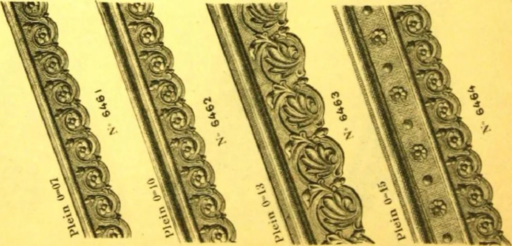 An illustration from Ornements pour l'architecture en zinc, cuivre, tole & plomb : travaux d'art sur dessins croquis & devis., 1912, leaf 287