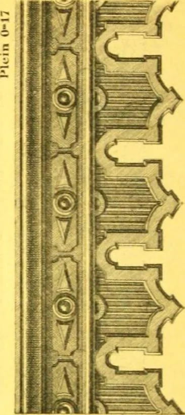 An illustration from Ornements pour l'architecture en zinc, cuivre, tole & plomb : travaux d'art sur dessins croquis & devis., 1912, leaf 309
