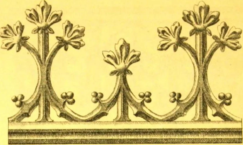 An illustration from Ornements pour l'architecture en zinc, cuivre, tole & plomb : travaux d'art sur dessins croquis & devis., 1912, leaf 32