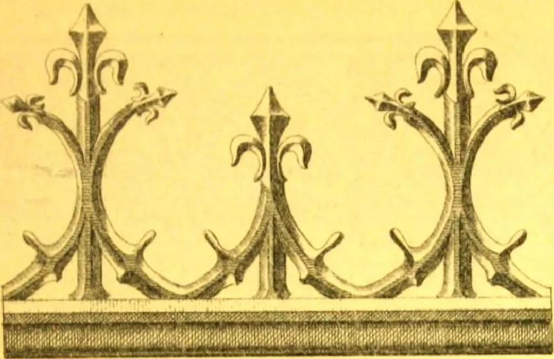 An illustration from Ornements pour l'architecture en zinc, cuivre, tole & plomb : travaux d'art sur dessins croquis & devis., 1912, leaf 32
