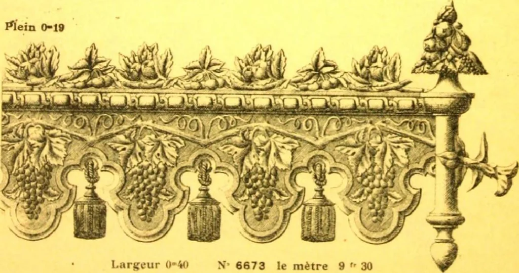 An illustration from Ornements pour l'architecture en zinc, cuivre, tole & plomb : travaux d'art sur dessins croquis & devis., 1912, leaf 322