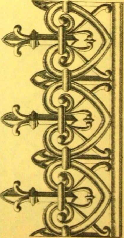 An illustration from Ornements pour l'architecture en zinc, cuivre, tole & plomb : travaux d'art sur dessins croquis & devis., 1912, leaf 33