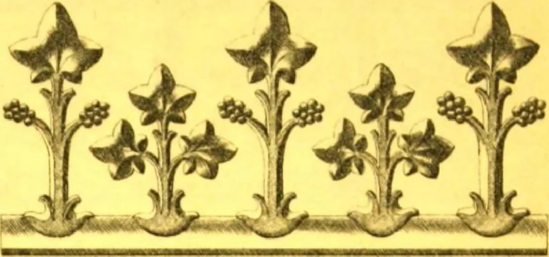 An illustration from Ornements pour l'architecture en zinc, cuivre, tole & plomb : travaux d'art sur dessins croquis & devis., 1912, leaf 34